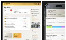 Интерфейс интернет‑банка Premium Bank