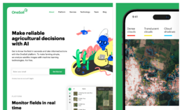 Сайт платформы точного земледелия OneSoil