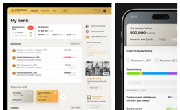 Интерфейс интернет‑банка Premium Bank