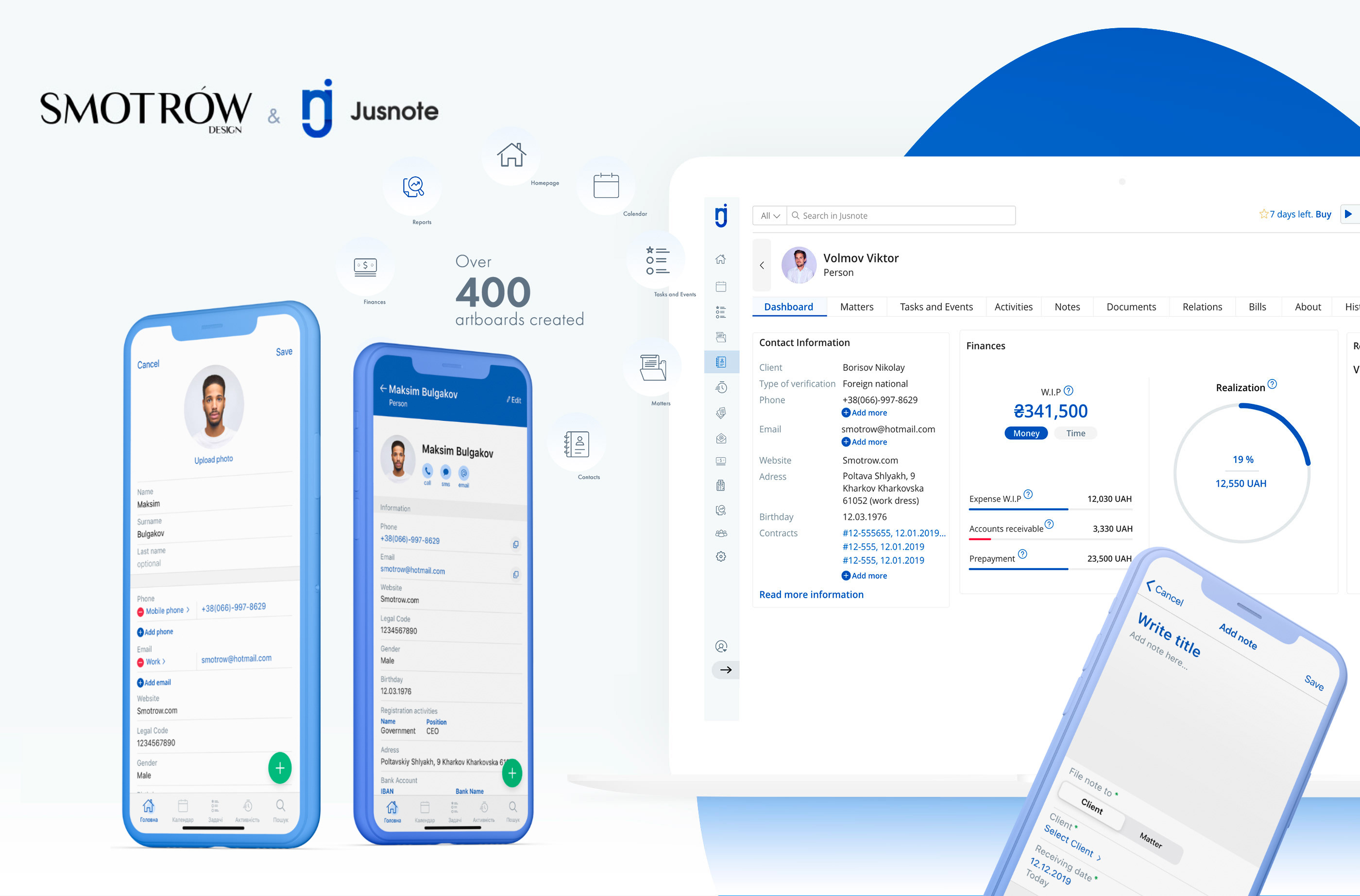 Jusnote: One of the largest CRM systems for lawyers
