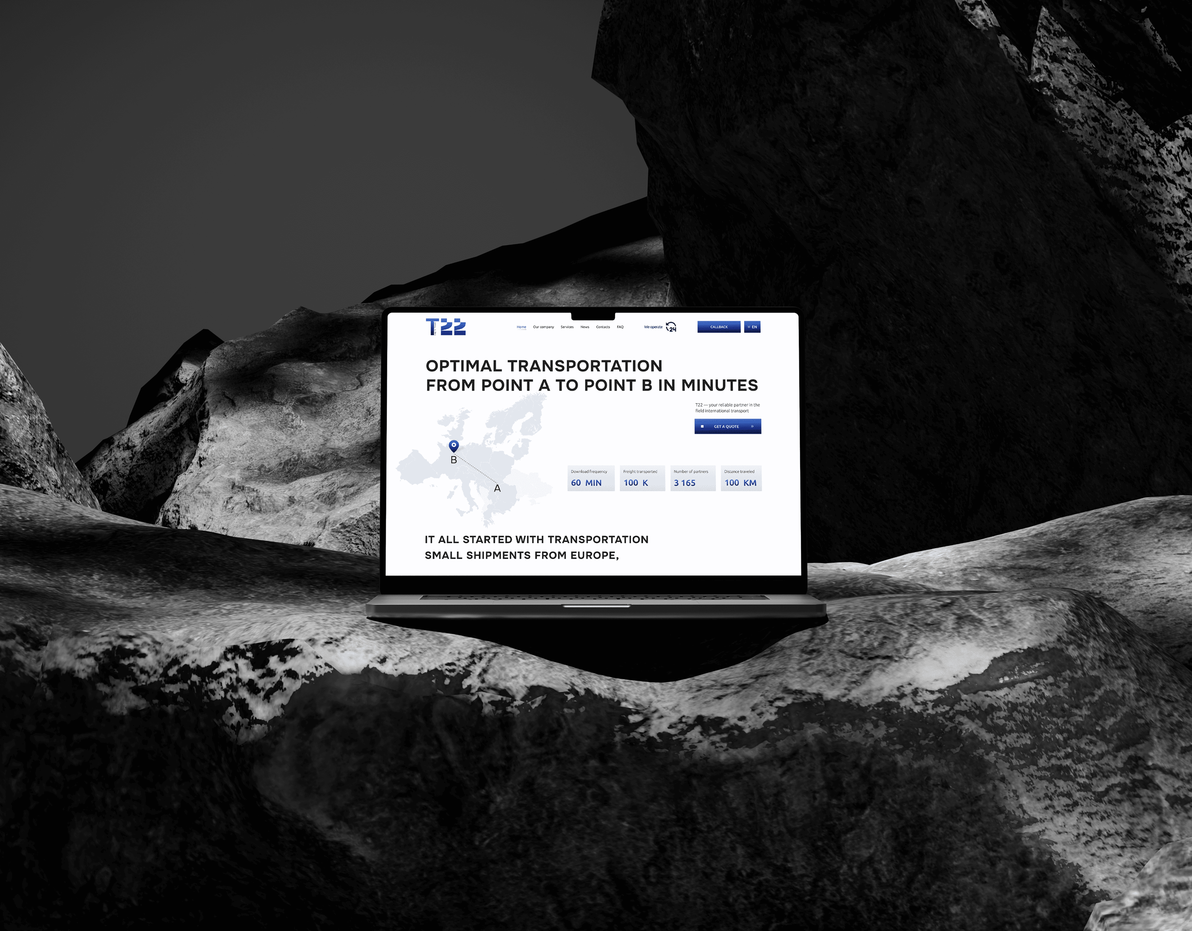 Website for a logistics company T22
