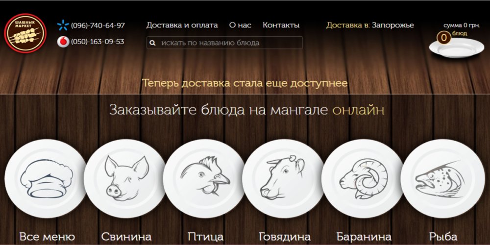 Сервис доставки шашлыка Шашлык маркет